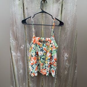 Bila 77 Tropical Floral Summer Tank Top Large